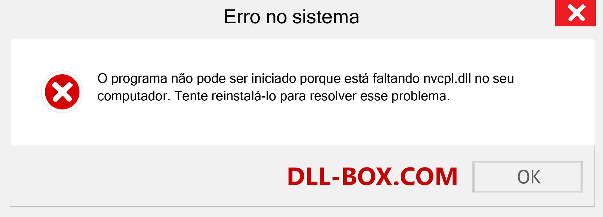 Arquivo nvcpl.dll ausente ?. Download para Windows 7, 8, 10 - Correção de erro ausente nvcpl dll no Windows, fotos, imagens